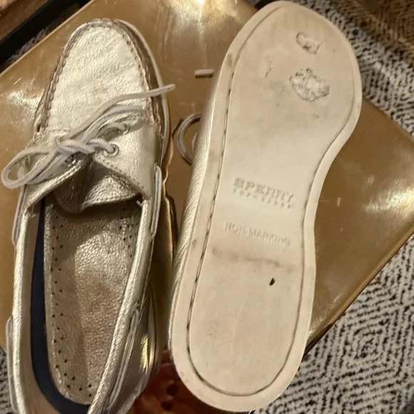 Sperry Topsider Women's Metallic Boat Shoes 7 - Picture 5 of 10